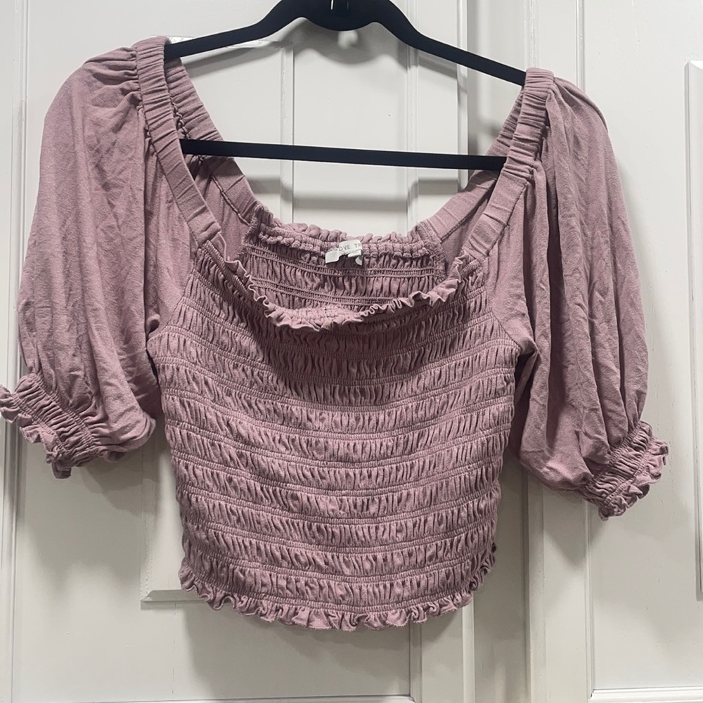 Dusty rose colored crop top M